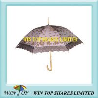 21" ladies straight sun umbrella with lace