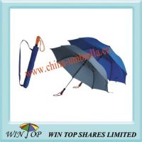 23 inch Auto 2 Fold Solid Color carrying Umbrella