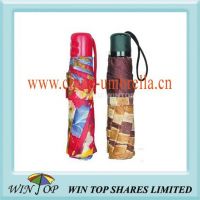3 Fold Compact Plaid Umbrella