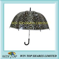 Leopard Design Auto Straight Poe Umbrella