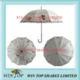 23" Auto Straight Grey Vogue Umbrella (WT5091)
