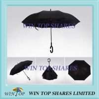 Creative 2 layers hand free windproof reverse Umbrella  From China