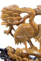 6.69&amp;quot; Tiger Eye Jade Carved Animal Sculpture - Crane (AG16)