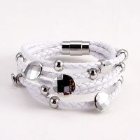 fashion hot-selling white leather vintage bracelets 