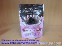 Chocolate packaging bag with zipper
