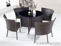 rattan dining set:ESR-7371