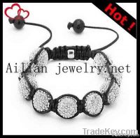 2012 latest Fashion shamballa bracelet with rhinestone