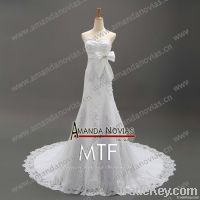 2013 new series sheath tulle lace applique beautiful wedding dress