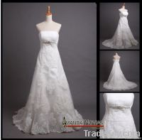 2013 New A line Beautiful Lace Applique Wedding Dress 005