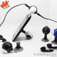 Two Slot, 3.5mm Jack Stand Headphone Splitter With Suction Cup For Iph