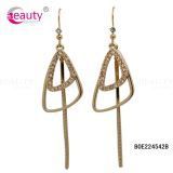 Fashion 18k Gold Plated Dangle Rhinestone Earrings for Ladies Long Dangle Earrings for Women Wedding Jewelry