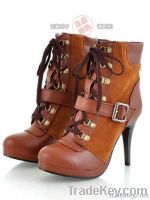 Fashion Antiskid Sole Slipsole Lace-up Boot