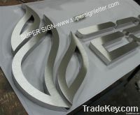 brushed stainless steel letter 02