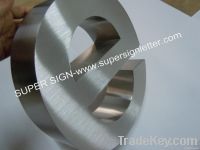 brushed stainless steel letter 01