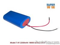 7.4V 2600mAh 18650 Li-ion rechargeable battery pack From China