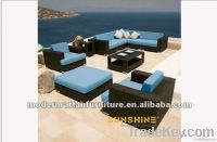 outdoor furniture-rattan garden sectiona sofa