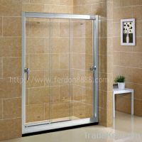 Aluminium frame copper wheel shower enclosure