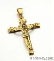 steel cross pendant for men