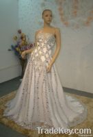 Gorgeous Full crystal and beading shining bridal wedding gown