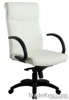 White Leather High back Executive Office Chair