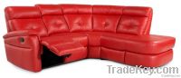 Contemporary Leather Sofa & Recliner