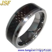 Fashion Carbon Fiber Tungsten Ring