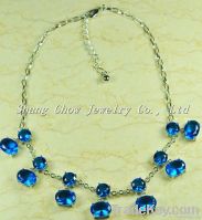 Jewellry blue gemstone necklace N0014