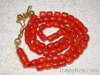 Old amber, Coral, Ivory necklaces and beads