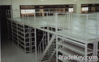 Warehouse multi-level mezzanine rack