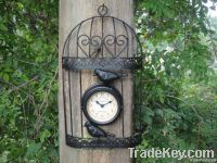 bird cage wall outdoor wall clock