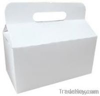 Foldable plain white cardboard box