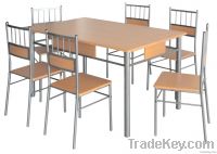 7pcs Modern MDF top Metal Dining table set