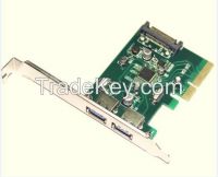PCIe X4 To 2ports USB3.1