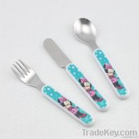 Lovely Plastic Handle Child Cutlery Set For Kids