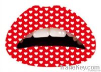 C001 wholesale 72 designs for mix Custom Temporary Lip Tattoo Sticker