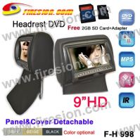 9 inch Headrest DVD touch panel digital screen Free 3GB SD card