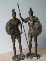 resin craft for warrior holding weapon