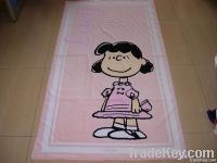 100% cotton velour reactive printed towels From China