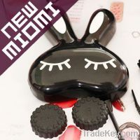 Miomi lovely rabbit black contact lens case Nano anti-microbial contac