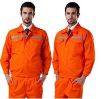 New 2014 high quality 100 cotton  men reflective workwear coverall uniform 