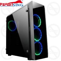 Firstsing PC Gaming Computer Case Tempered