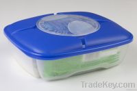 Big Divided Lunch Box with Spoon &amp; Fork (0342)