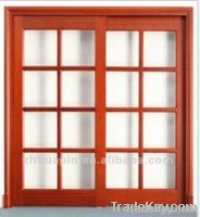 Wooden glass sliding door