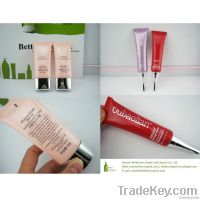 oval plastic tube for  skin care cream with aluminum screw cap