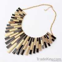 Strip pattern super star fashion necklace jewelry