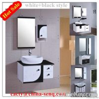 white black wall hung bathroom vanity