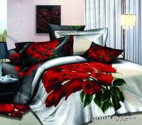 Cotton reactive printed 3D bedding set