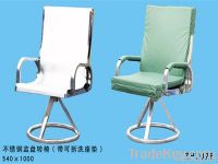 stainless steel observation swivel office chair with cushion