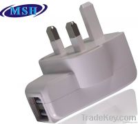 2012 hotest selling Dual USB UK travel charger for iphone 5