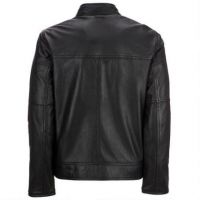 Biker Leather Jacket With Belt For Man
